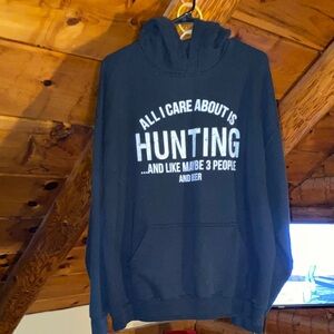 Black Hunting Graphic Hoodie